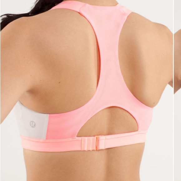 Lululemon Run Pink - Grey Sports Bra - Size 4-6 - Picture 2 of 10